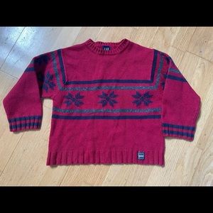 Gap red sweater boys xs 4